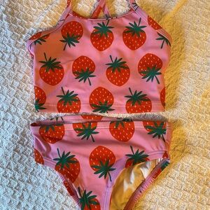 Hanna Andersson Pink Strawberry Kids Bikini